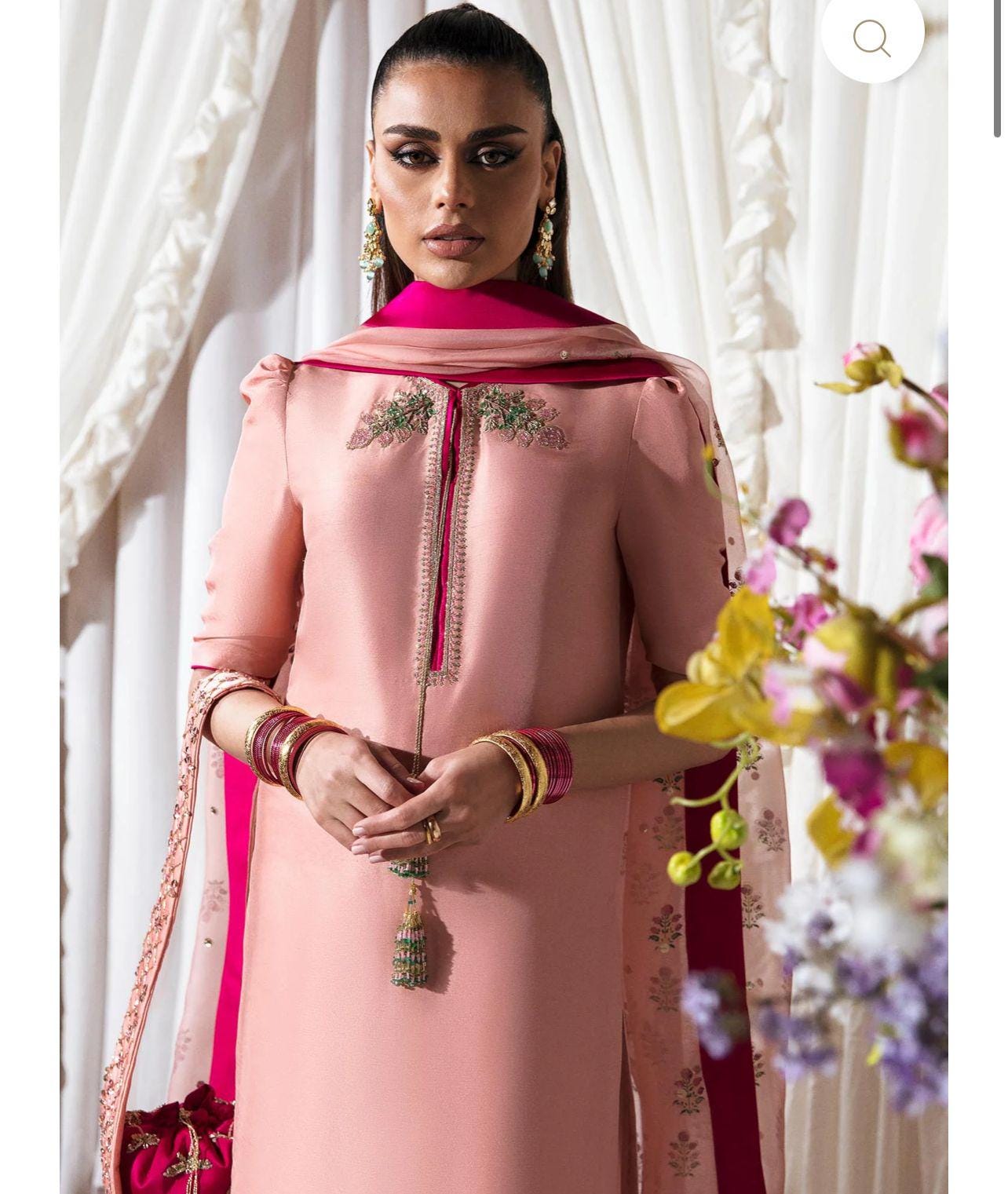 Pakistani Farshi Blockprint Zari Zardozi hand Embroidery, sheesha shamose silk with beautiful tassels organza dupatta uk n usa desi attire