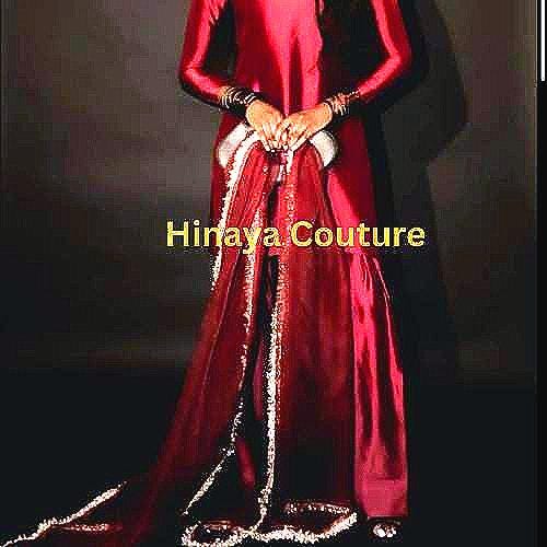 Pakistani 3-Piece Silk Suit,Premium Farshi Outfit with soft flowy Organza Dupatta & Silver Kiran Lace,USA eid, UK Wedding, Party Wear,Canada
