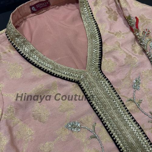 Pakistani 3Piece Eid Outfit:Velvet Zardozi handembroidery Jamawar shirt,sheesha silkTulip Pants,chiffon emb dupatta asian indian uk clothing