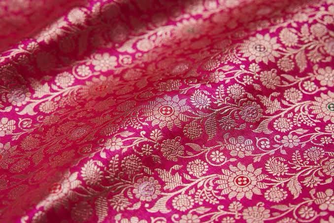 Two-Piece pakistani indian punjabi Farshi Shalwar in korean Raw Silk with Banarasi Jamawar Patch & Organza Dupatta