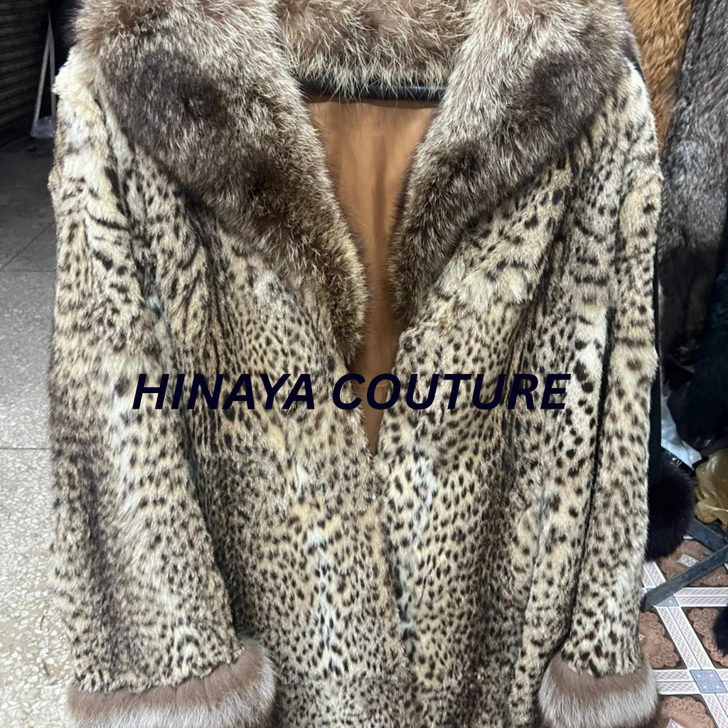 Chic faux fur Animal print coat, warm handmade jacket, stylish winter outerwear for men n women, fast shipping to UK, USA, Canada & Europe