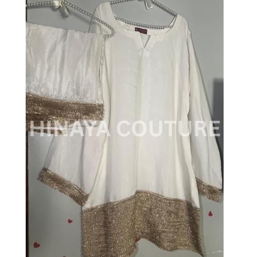 Stunning Three-Piece pakistani FARSHI Shalwar kiran lace premium silk Suit asian attire punjabi indian
