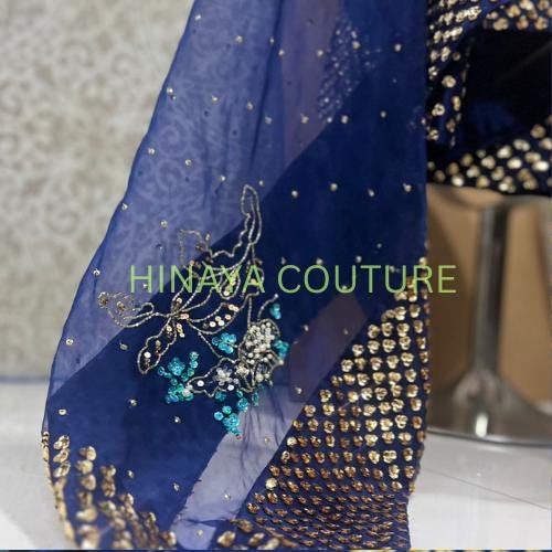 Sequin Rhinestone Pakistani 3-Piece Suit: Designer Wedding Outfit fully customised made to order,sheesha silk MUSE