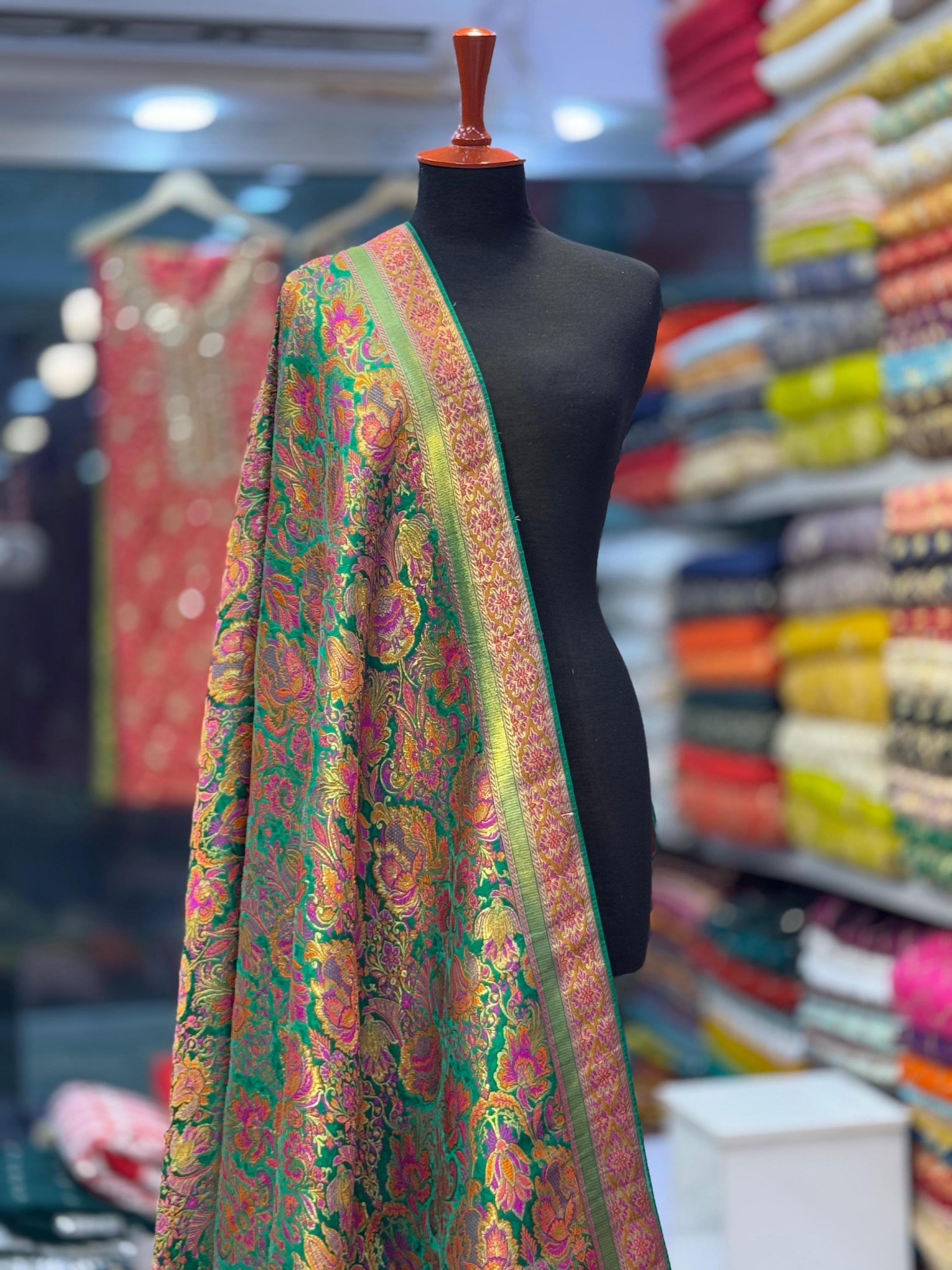 PURE Handloom Kimkhwab Banarsi bridal-party wear Shawl – A Regal Masterpiece