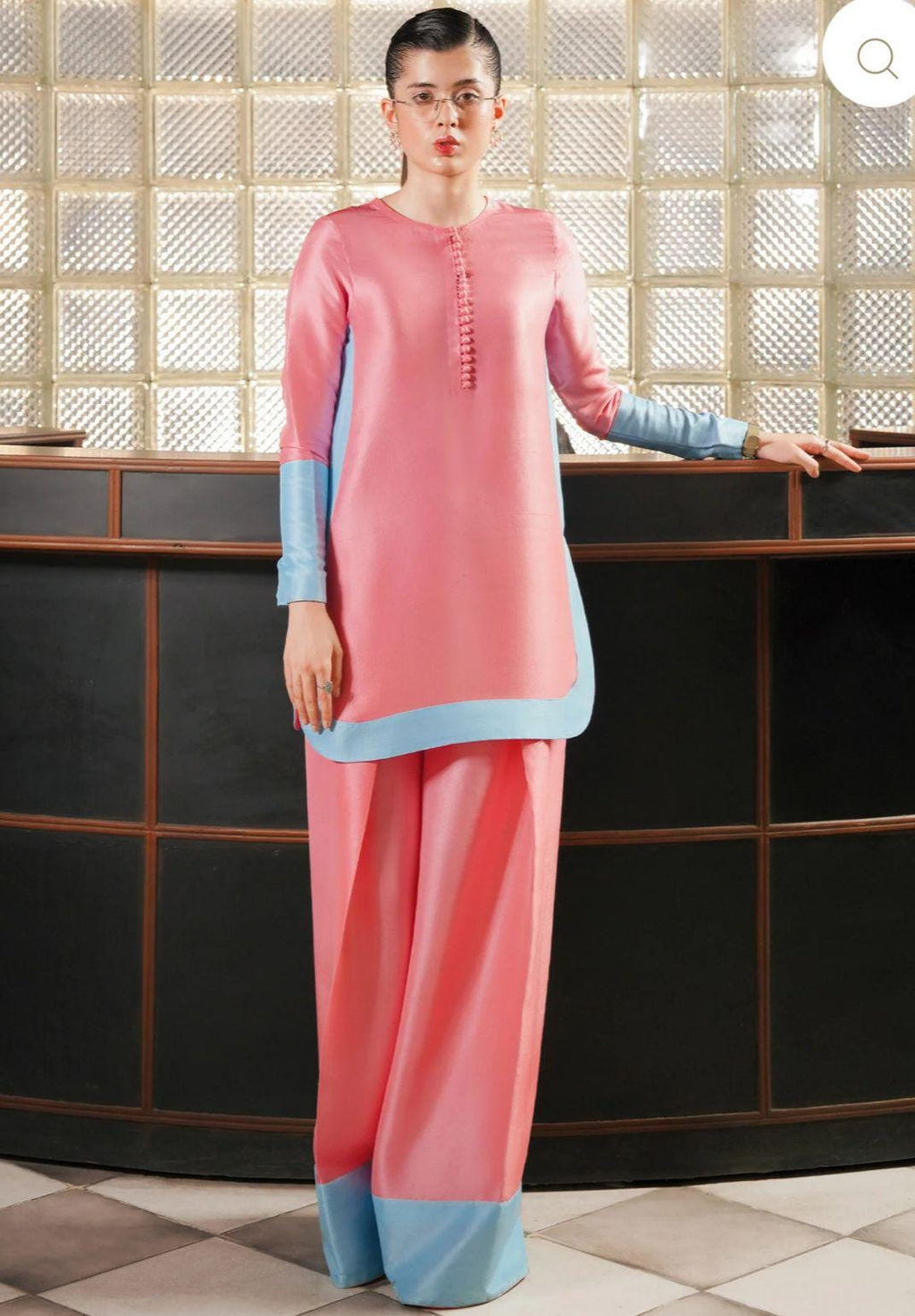 Elegant Silk Farshi Suit: Pakistani 3-Piece Outfit luxury designer collection,made to order