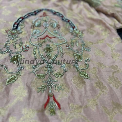 Pakistani 3Piece Eid Outfit:Velvet Zardozi handembroidery Jamawar shirt,sheesha silkTulip Pants,chiffon emb dupatta asian indian uk clothing