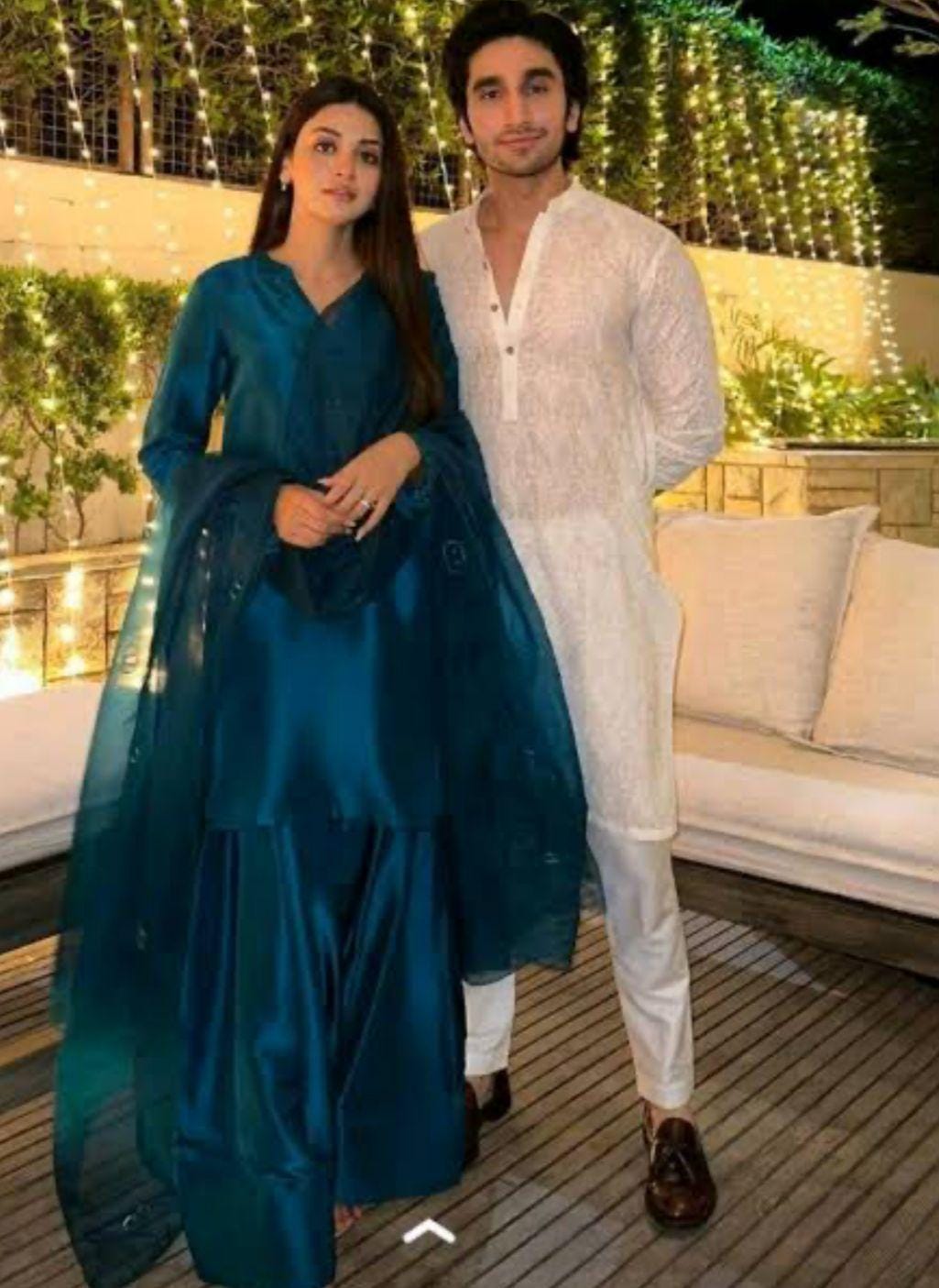 Elegant FARSHI Shalwar with Short Shirt & Organza Scalloped Dupatta,Eid Party Wear-Pakistani Formal Dress