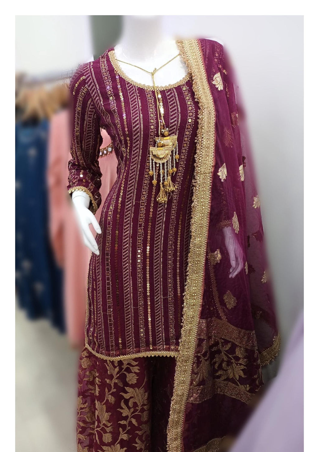 foil organza 2legged garara,plazo farshi shalwar pakistani indian party wear, eid milad uk n usa desi clothing