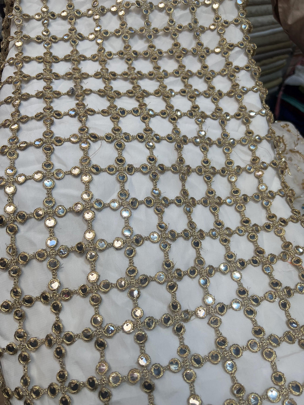 Foil Mirror Dupatta Indian Design,Pakistani Style Wedding Wear,designer unique piece,looks classy diffrent from other,bride entrance dupatta