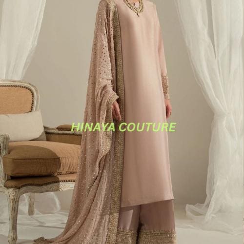 Shesha Silk Pakistani 3Piece Suit Kundan Dupatta,handwork lacing on shirtwide leg bottoms n sleeves,farshi shalwar Eid gift indianpakistani