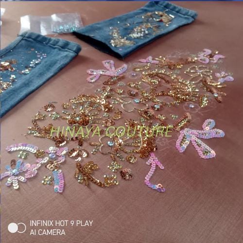 Sequin Rhinestone Pakistani 3-Piece Suit: Designer Wedding Outfit fully customised made to order,sheesha silk MUSE