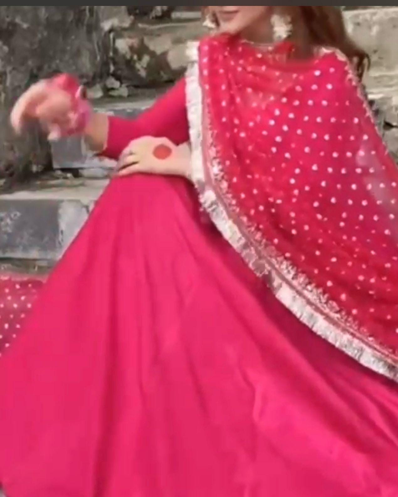 Pakistani Olive Green Angrakha-Anarkali Frock: desi asian Maxi Dress with Sequin Dupatta indian punjabi lovers