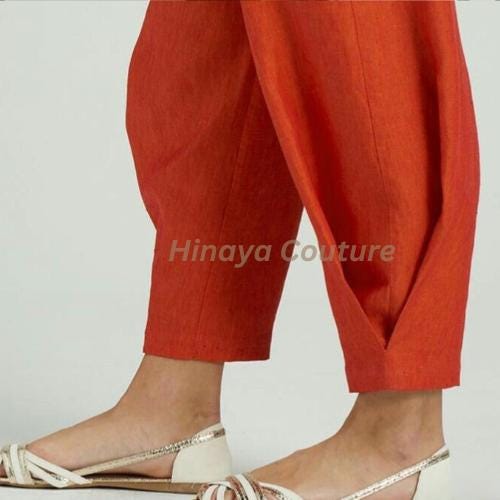 Choose any 3 articles,100% customized,in your fabric & color of choice Handmade in Pakistan-FARSHI-PLAZO-PANTS