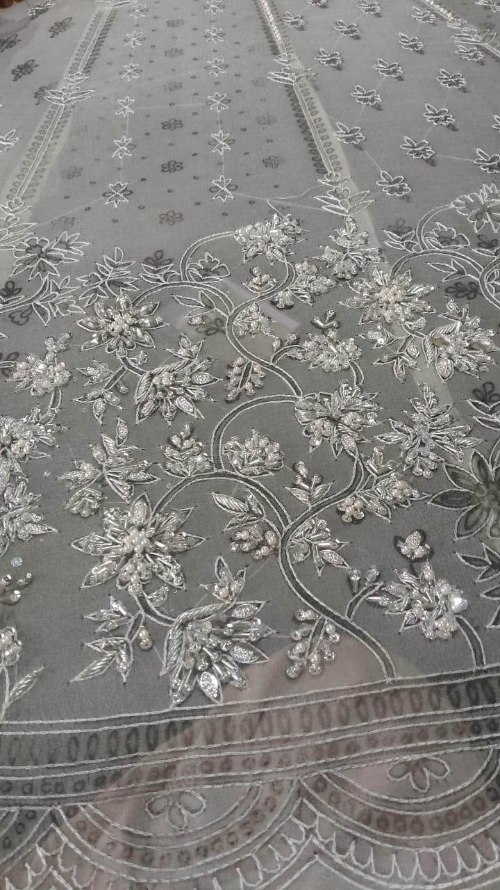 Luxury Classic Pakistani Bridal Dress – Heavily Embellished with Zardozi, Pearls & Crystals