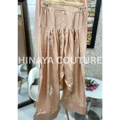 Grace in Blush/dusty pink/beige nude FARSHI shalwar Pakistani clothing, Eid party wear for UK USA Canadian asian desi indian attire