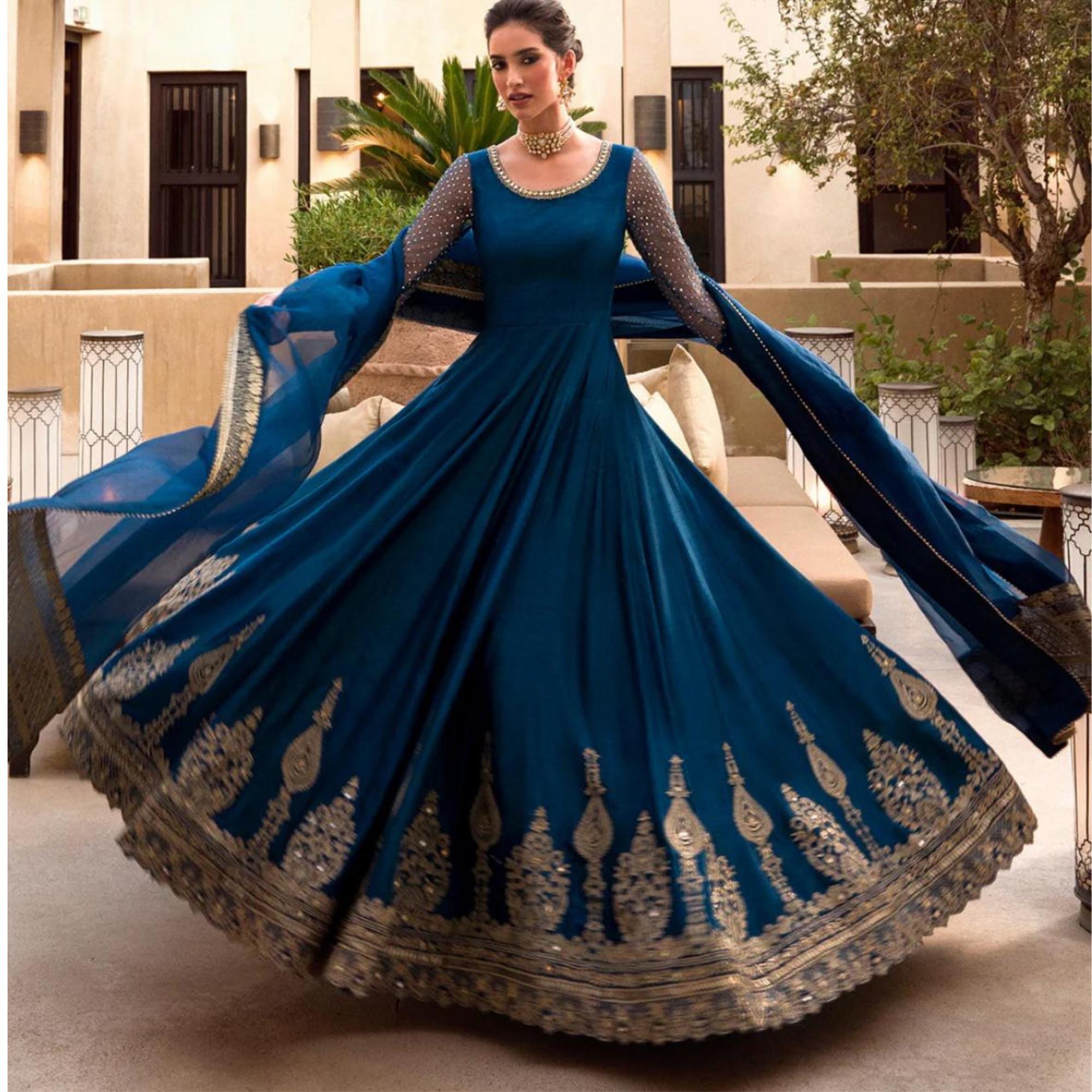 Regal Flare – Stunning Teal Hand worked Pakistani Wedding Maxi frock angrakha,anarkali, ethnic uk fashion desi attire,indian lovers