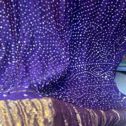Pure Pakistani Silk Chunri Dupatta / Shawl with Handcrafted Kamdaani Adda Work