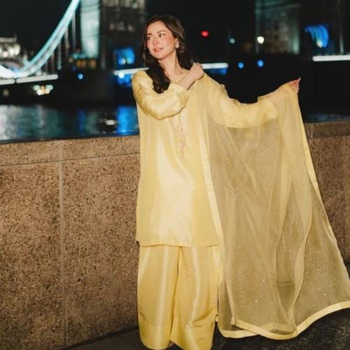 Lemon-lime Shade Exclusive 3-Piece Pakistani Farshi shalwar–Celebrity-Inspired Elegance,best for uk eid parties usa social gathering events