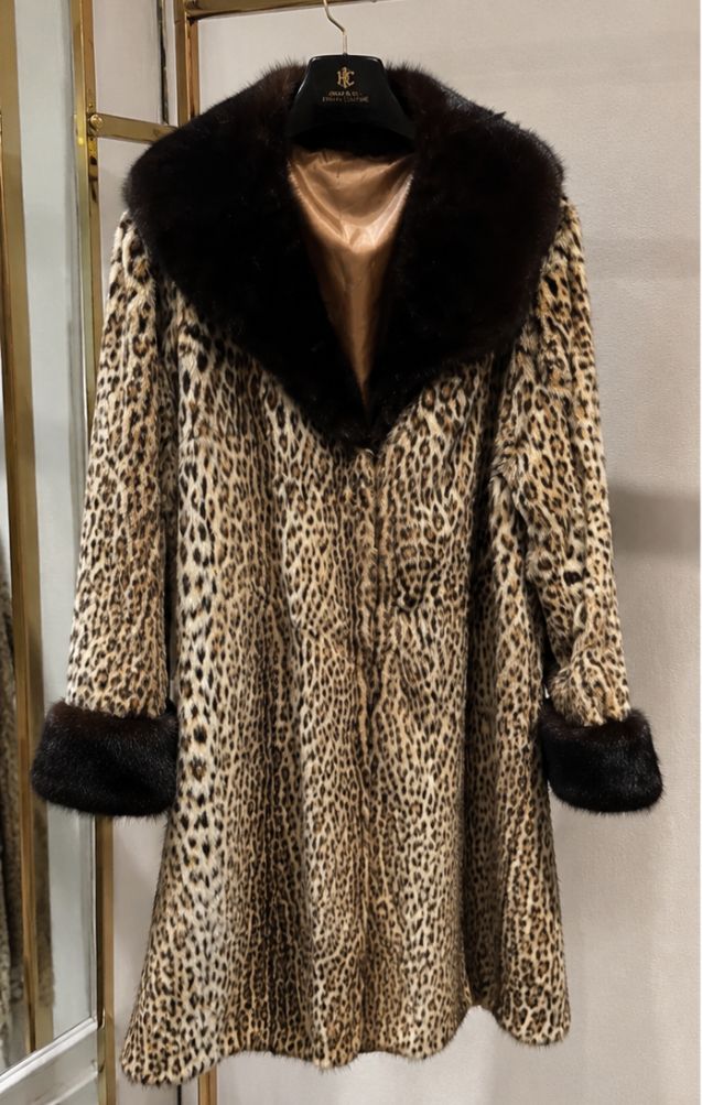Chic faux fur Animal print coat, warm handmade jacket, stylish winter outerwear for men n women, fast shipping to UK, USA, Canada & Europe