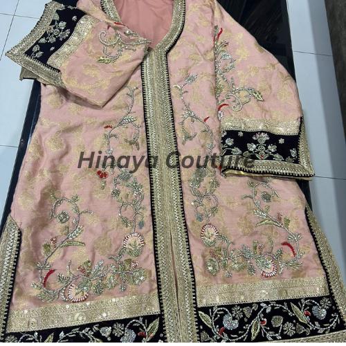 Pakistani 3Piece Eid Outfit:Velvet Zardozi handembroidery Jamawar shirt,sheesha silkTulip Pants,chiffon emb dupatta asian indian uk clothing