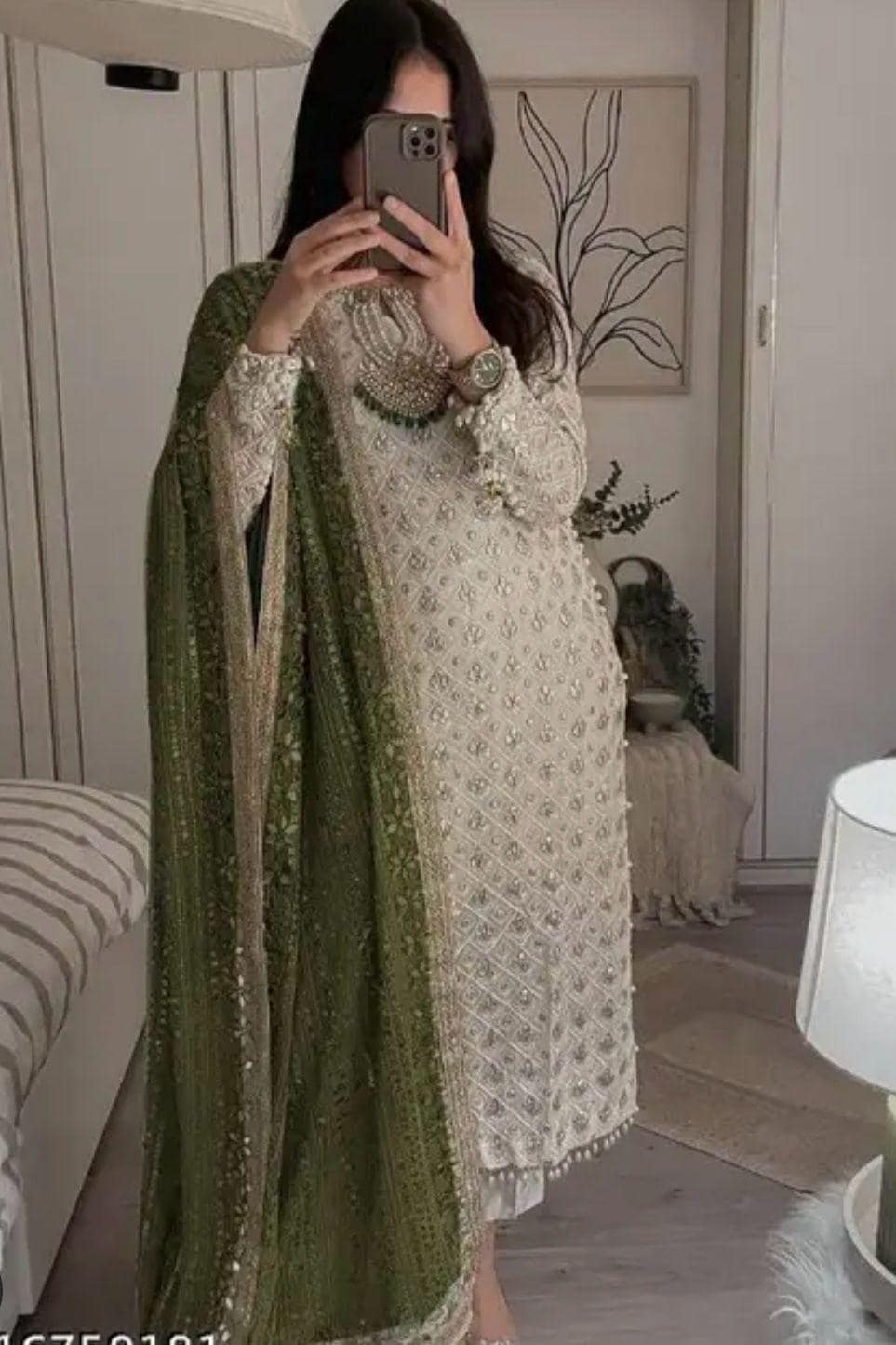 Pakistani Foil Chicken Kari 3-Piece Chiffon Outfit | Eid • Nikah • Wedding • Party Wear,indian desi attire,punjabi lovers uk n usa