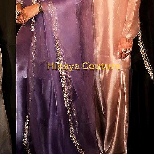 Pakistani 3-Piece Silk Suit,Premium Farshi Outfit with soft flowy Organza Dupatta & Silver Kiran Lace,USA eid, UK Wedding, Party Wear,Canada