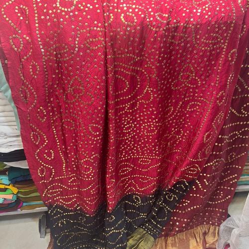 Pure Pakistani Silk Chunri Dupatta / Shawl with Handcrafted Kamdaani Adda Work