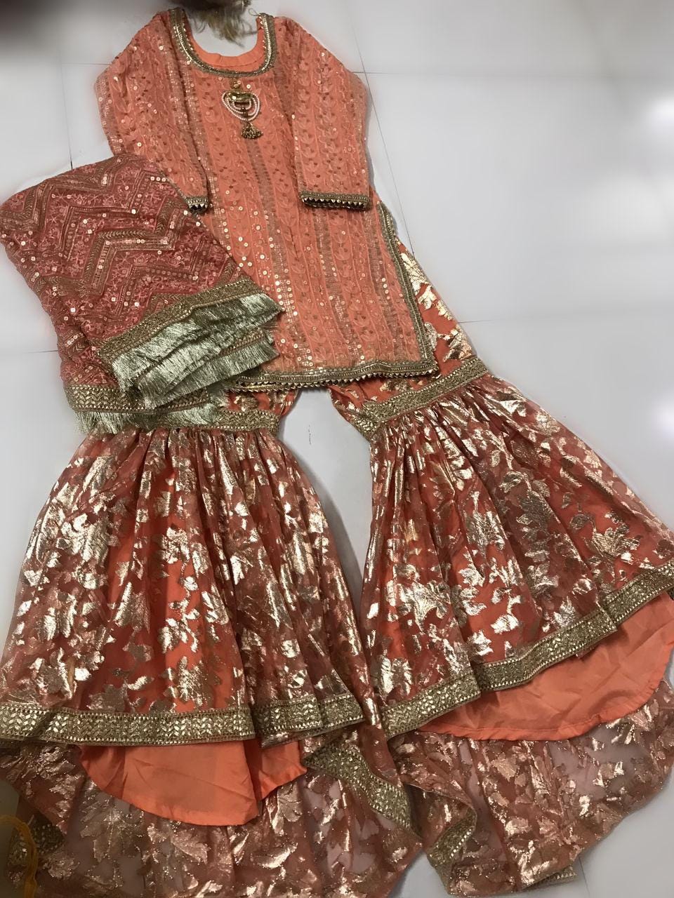 foil organza 2legged garara,plazo farshi shalwar pakistani indian party wear, eid milad uk n usa desi clothing