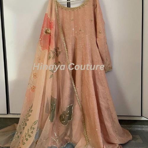 Pakistani Organza HandPainted- handcrafted 3 piece sshisha silk indian viral-trending suit uk usa canadian desi lovers