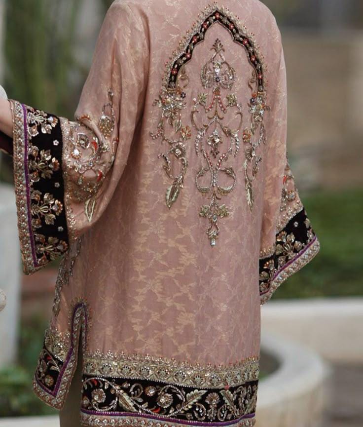 Pakistani 3Piece Eid Outfit:Velvet Zardozi handembroidery Jamawar shirt,sheesha silkTulip Pants,chiffon emb dupatta asian indian uk clothing