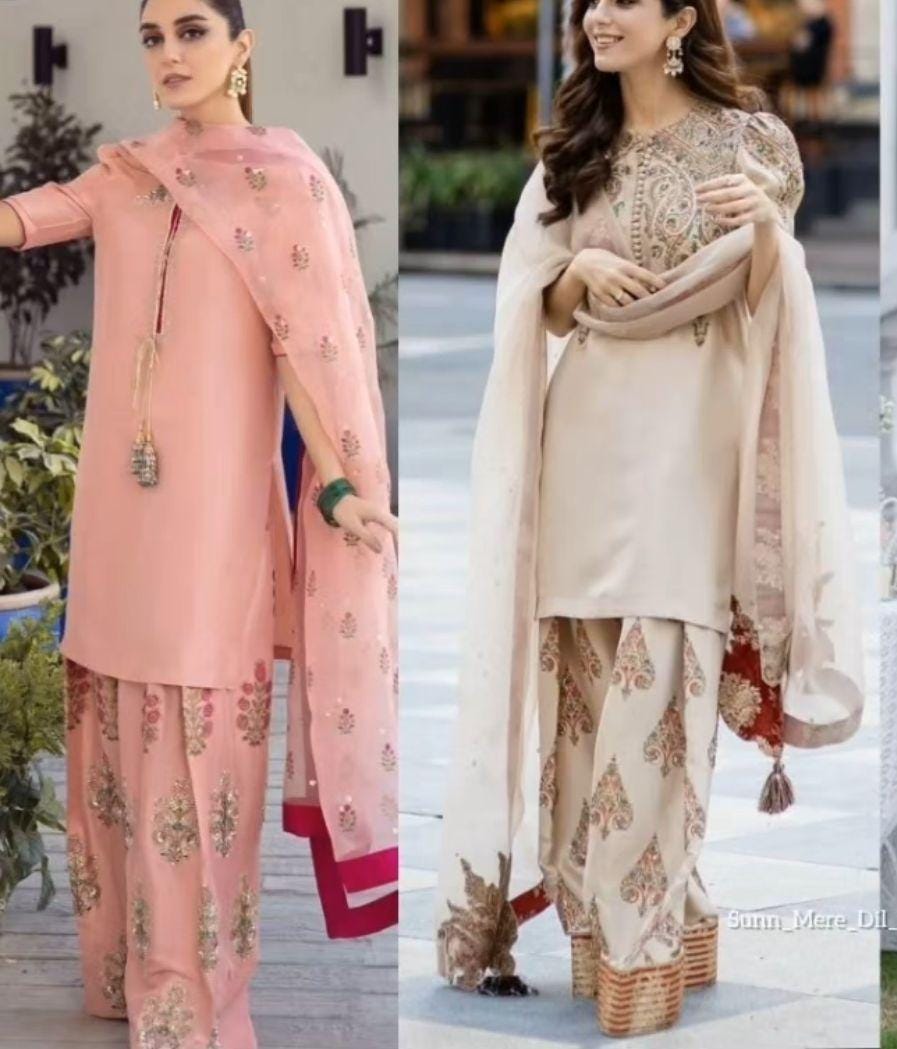 Pakistani Farshi Blockprint Zari Zardozi hand Embroidery, sheesha shamose silk with beautiful tassels organza dupatta uk n usa desi attire