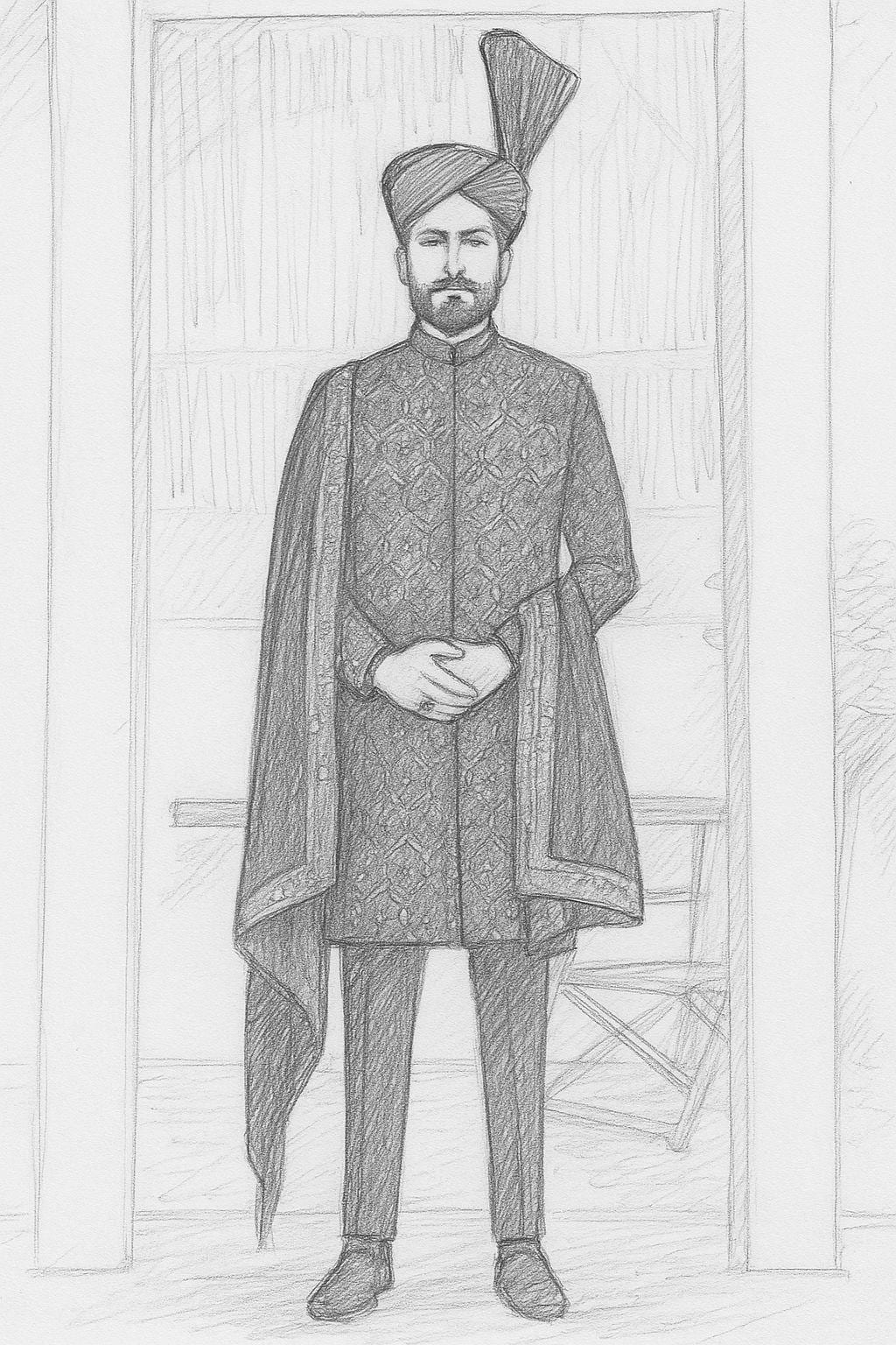 pakistani mens Hand Embroidered Sherwani Prince Coat Set: Black Velvet Shawl Groom Outfit,indian wedding nikah attire