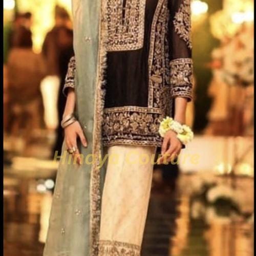 Timeless elegance with handcrafted 3piece shisha silk ensemble,designed with intricate embroidery n a luxurious flowy Organza sheer duppatta