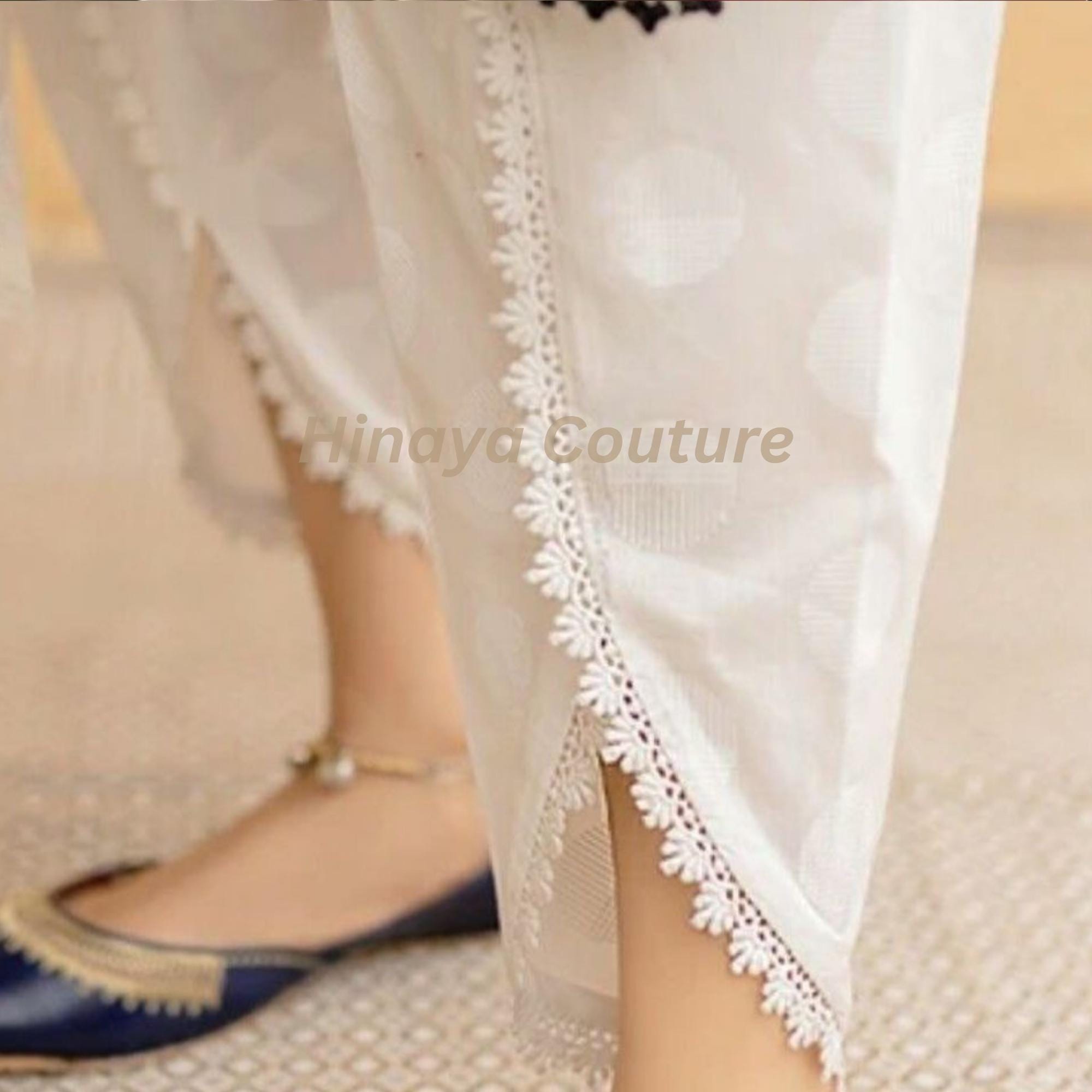 Choose any 3 articles,100% customized,in your fabric & color of choice Handmade in Pakistan-FARSHI-PLAZO-PANTS