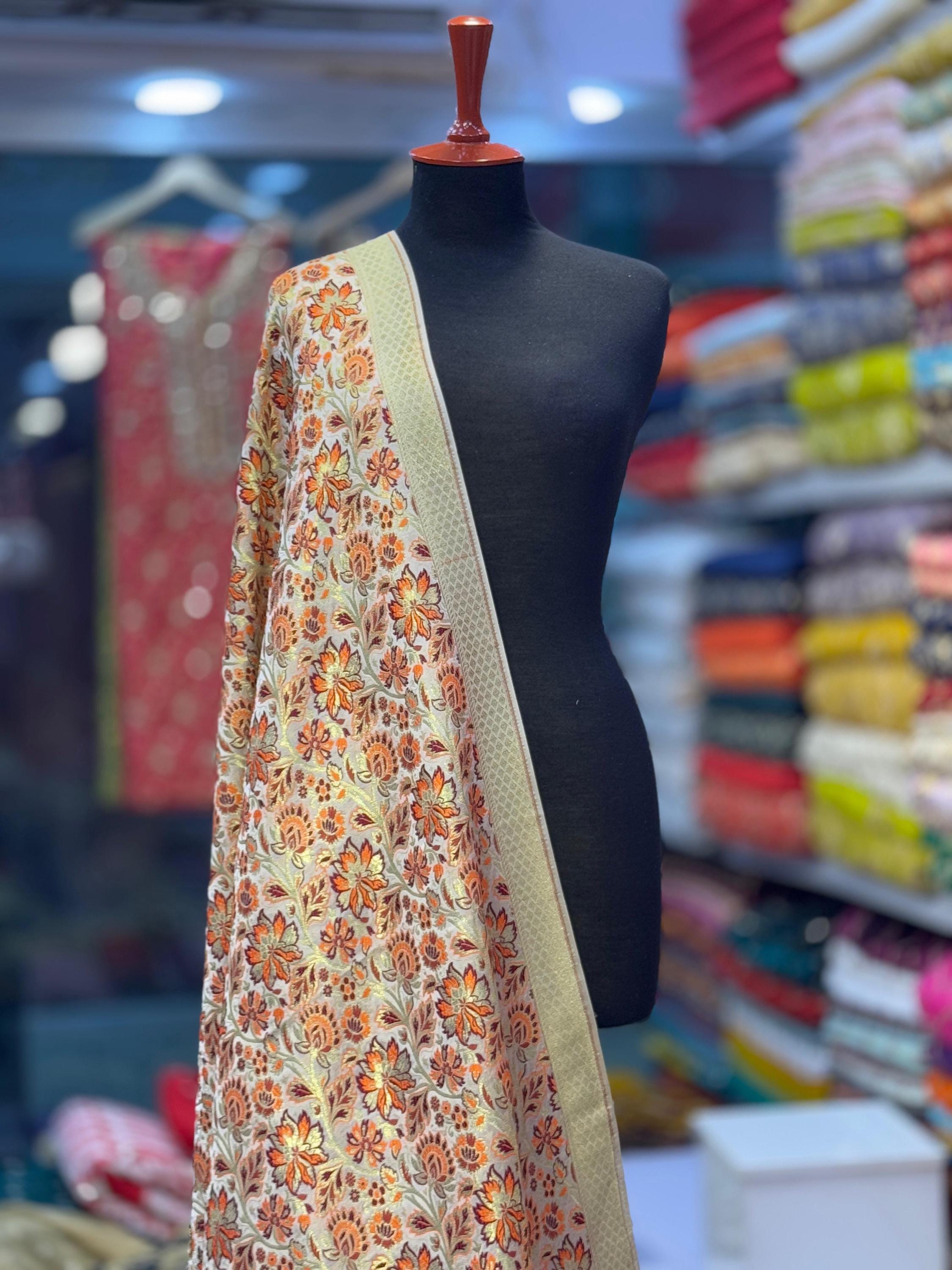 PURE Handloom Kimkhwab Banarsi bridal-party wear Shawl – A Regal Masterpiece