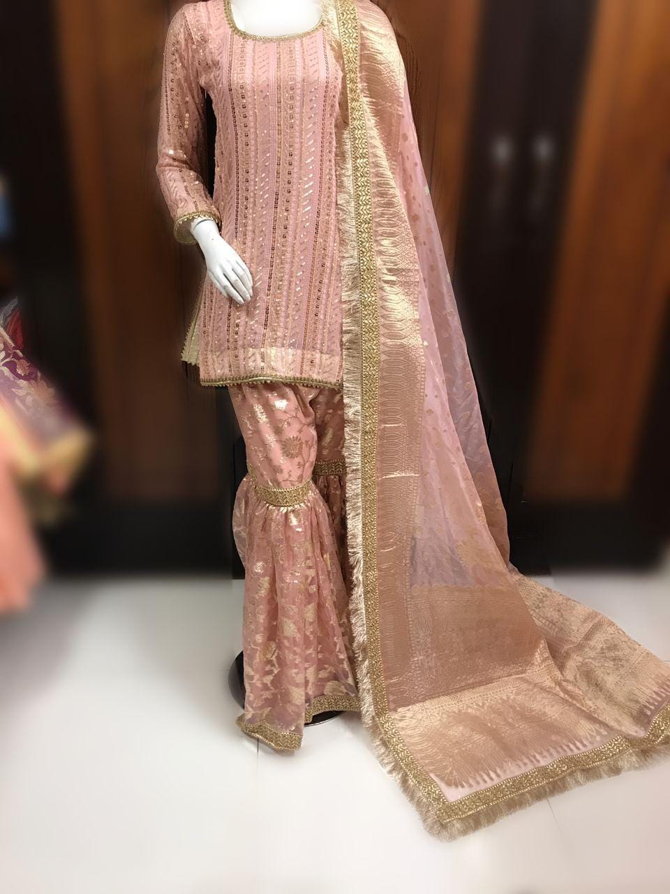 foil organza 2legged garara,plazo farshi shalwar pakistani indian party wear, eid milad uk n usa desi clothing