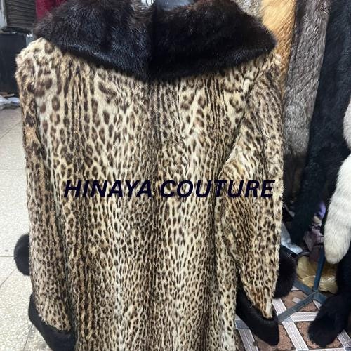 Chic faux fur Animal print coat, warm handmade jacket, stylish winter outerwear for men n women, fast shipping to UK, USA, Canada & Europe